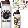 Silver Buffalo Pokemon Pokémon Trainer Icon 32oz Twist Spout Plastic Bottle W/Sticker Set