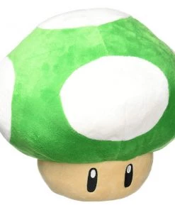 TOMY Nintendo Super Mario Club Mocchi-Mocchi 16 Inch Plush Figure - 1UP Mushroom Video Games