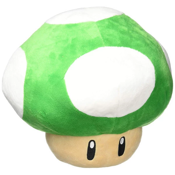 TOMY Nintendo Super Mario Club Mocchi-Mocchi 16 Inch Plush Figure - 1UP Mushroom Video Games 3 TOMY Nintendo Super Mario Club Mocchi-Mocchi 16 Inch Plush Figure - 1UP Mushroom Video Games