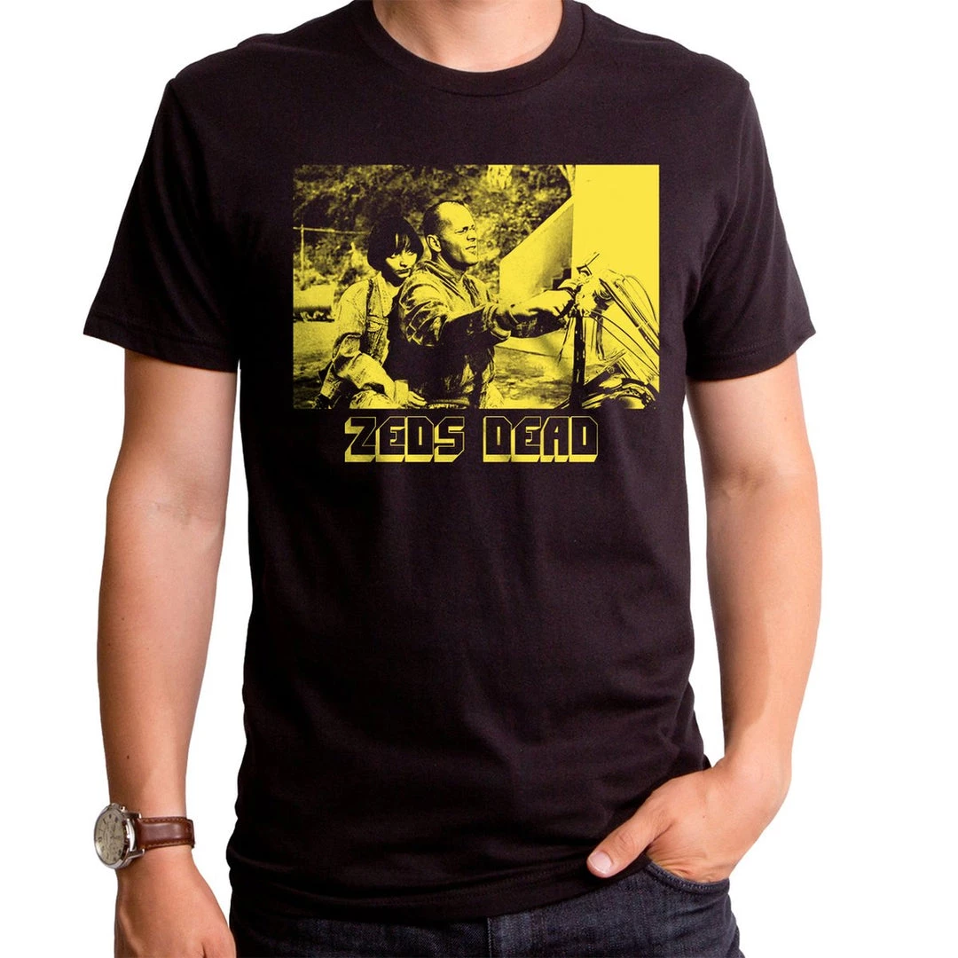Goodie Two Sleeves T-shirts Pulp Fiction Zed's Dead Yellow Men's Black T-Shirt 3 Goodie Two Sleeves T-shirts Pulp Fiction Zed's Dead Yellow Men's Black T-Shirt