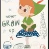 Silver Buffalo Disney Peter Pan Never Grow Up 13'' X 19'' Printed Wood Wall Sign