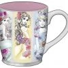 Silver Buffalo Disney Princess Sketch Watercolor Floral Panel 15 Oz Ceramic Mug