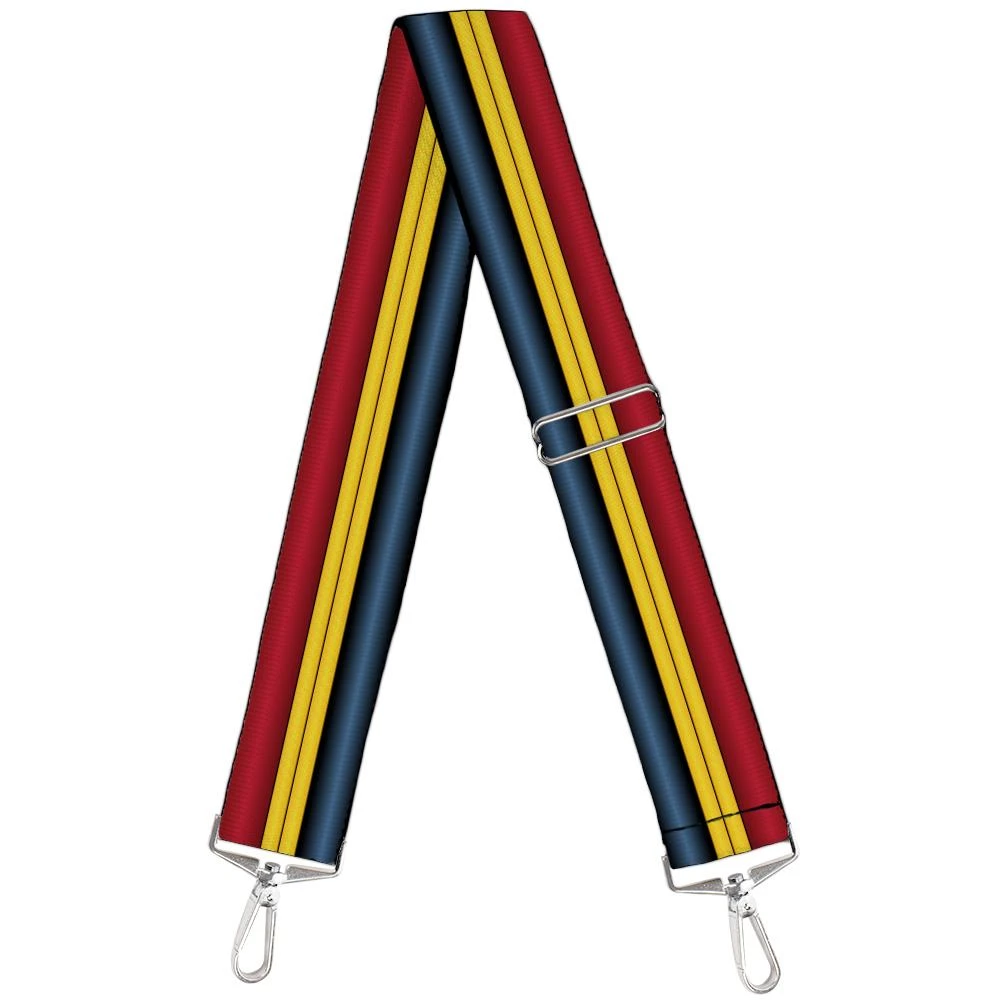 Buckle-Down Marvel - Captain Marvel Stripe Red-Gold & Blue Purse Strap 3 Buckle-Down Marvel - Captain Marvel Stripe Red-Gold & Blue Purse Strap