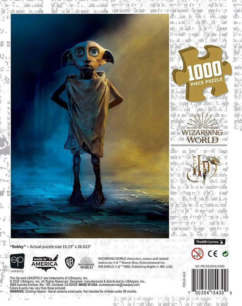 USAopoly Wizarding World Harry Potter - Dobby 1000 Piece Jigsaw Puzzle Movies 5 USAopoly Wizarding World Harry Potter - Dobby 1000 Piece Jigsaw Puzzle Movies