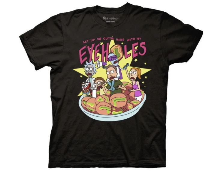 Ripple Junction Rick And Morty Eyeholes Japanese Graphic Crew T-shirts 3 Ripple Junction Rick And Morty Eyeholes Japanese Graphic Crew T-shirts