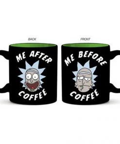 Silver Buffalo Rick & Morty Before & After Coffee 14oz Ceramic Mug Rick And Morty