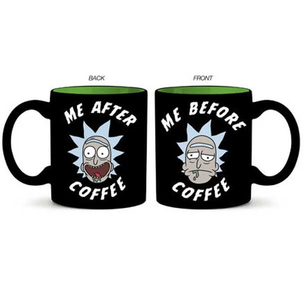 Silver Buffalo Rick & Morty Before & After Coffee 14oz Ceramic Mug Rick And Morty 3 Silver Buffalo Rick & Morty Before & After Coffee 14oz Ceramic Mug Rick And Morty