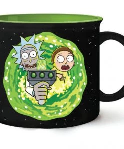 Silver Buffalo Rick & Morty Ram Portal Floor 20oz Ceramic Camper Mug Rick And Morty