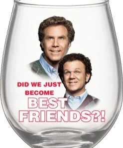 Silver Buffalo Step Brothers Did We Just Become Best Friends Boxed 20 Oz Stemless Glass Movies