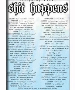 Pyramid America Shit Happens White Framed Print Overall Wall Art Home Decor & Posters