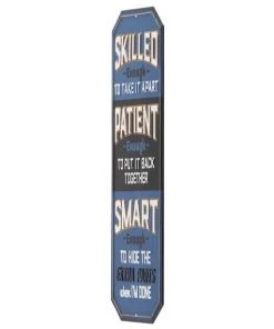 Open Road Brands Skilled Patient Embossed Tin Sign Home Decor & Posters