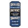 Open Road Brands Skilled Patient Embossed Tin Sign Home Decor & Posters