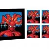 Silver Buffalo Spider-Man NYC Glass Coaster Set 1 Silver Buffalo Spider-Man NYC Glass Coaster Set