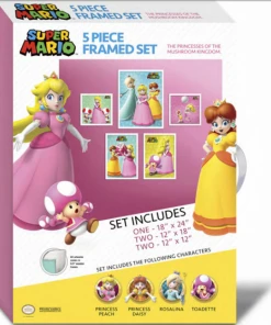 Pyramid America SUPER MARIO - PRINCESS PEACH 5 PIECE FRAMED SET