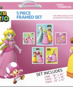 Pyramid America SUPER MARIO - PRINCESS PEACH 5 PIECE FRAMED SET