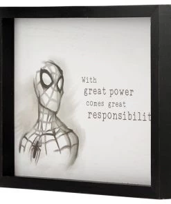 Open Road Brands Marvel- Spider Man Deep Wood Framed Wall Decor