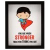 Open Road Brands DC Comics Justice League Superman Stronger Deep Framed Wall Decor