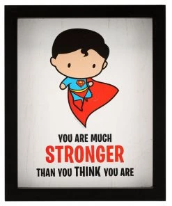 Open Road Brands DC Comics Justice League Superman Stronger Deep Framed Wall Decor