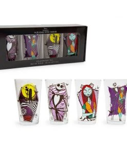 Silver Buffalo The Nightmare Before Christmas Nightmare Before Christmas Jack And Sally Glassware 4-Pack Standard