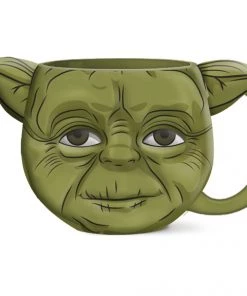 Silver Buffalo Star Wars Yoda Face Ceramic 3D Sculped Mug
