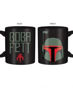 Silver Buffalo Boba Fett Helmet 20oz Ceramic Mug Star Wars