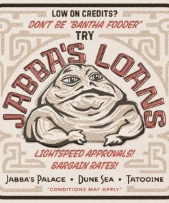 Silver Buffalo Star Wars Jabba's Loans Tin Sign