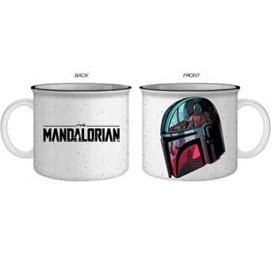 Silver Buffalo Star Wars The Mandalorian Helmet Images 20oz Ceramic Camper Mug 3 Silver Buffalo Star Wars The Mandalorian Helmet Images 20oz Ceramic Camper Mug