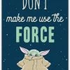 Silver Buffalo Star Wars The Mandalorian Baby Yoda Use The Force Magnetic Canvas Wall Art 7.5in X 10in