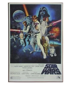 Silver Buffalo Disney Star Wars Episode 4 Poster Wood Wall Art, 13 X 19 Inches