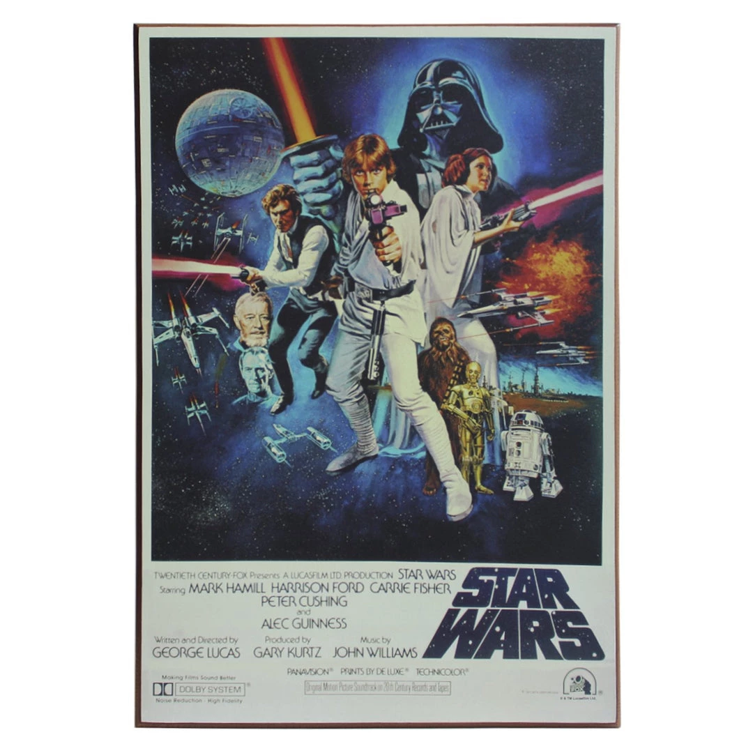 Silver Buffalo Disney Star Wars Episode 4 Poster Wood Wall Art, 13 X 19 Inches 3 Silver Buffalo Disney Star Wars Episode 4 Poster Wood Wall Art, 13 X 19 Inches