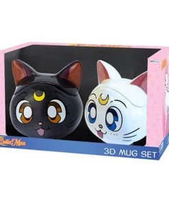 Abysse America Sailor Moon Luna And Artemis 3D Mugs Gift Set