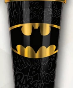 Spoontiques DC Comics - Batman Foil Cup W/Straw 20 Oz