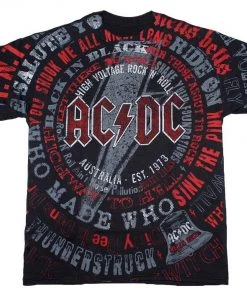 Liquid Blue Music AC/DC Songs Classic T-Shirt