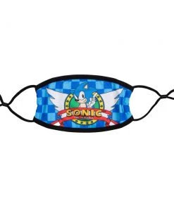 Bioworld Sonic The Hedgehog Adjustable Reusable Face Cover