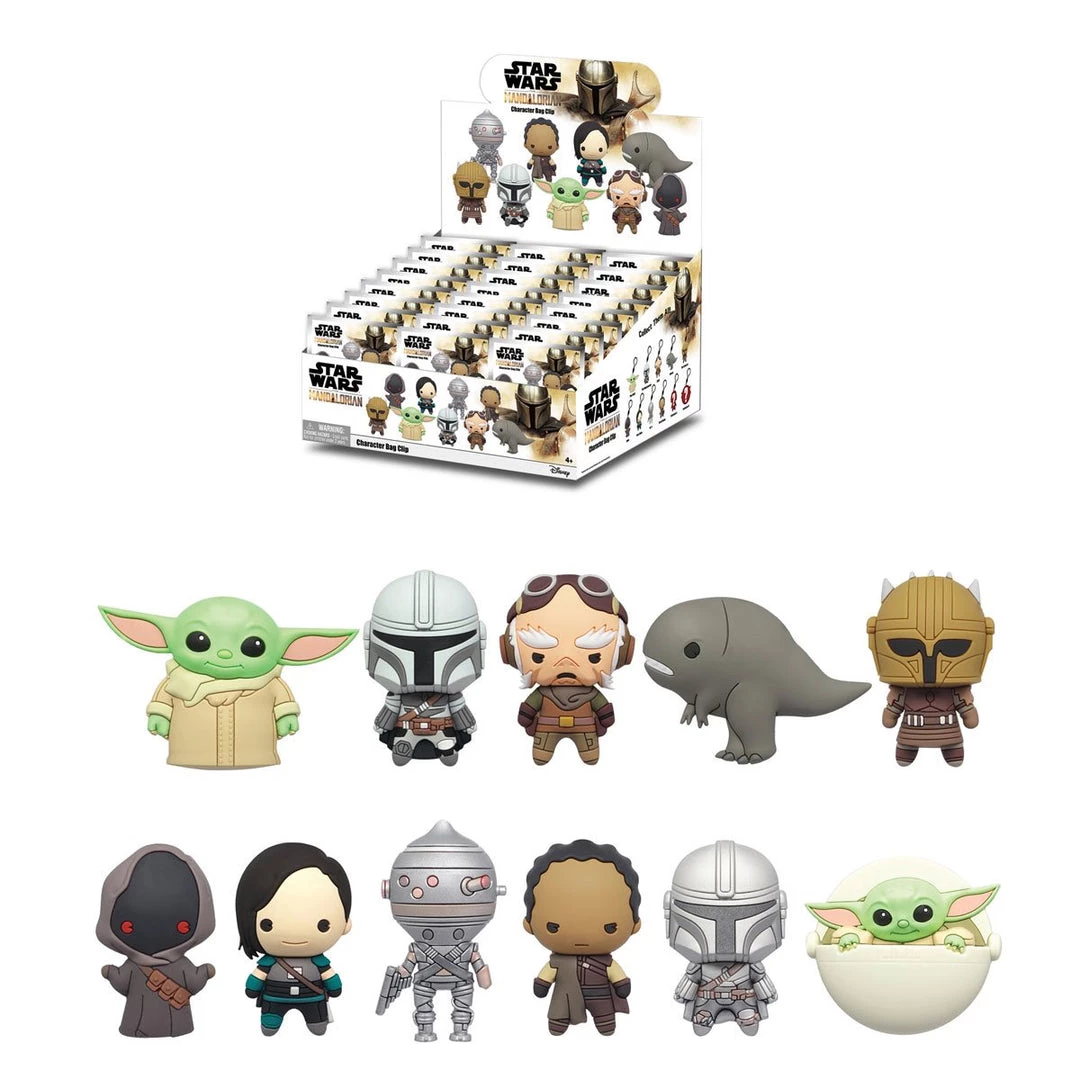 Monogram Movies Star Wars: The Mandalorian Figural Bag Clip Random 3 Monogram Movies Star Wars: The Mandalorian Figural Bag Clip Random