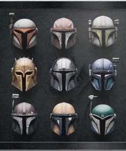 Silver Buffalo Star Wars The Mandalorian Helmet Wall Art