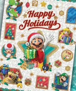 USAopoly Mario Series Super Mario: Happy Holidays 1000 Piece Puzzle