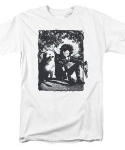 Trevco Movies Edward Scissorhands Lucky Dog Mens White T Shirt