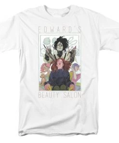Trevco Edward Scissorhands Salon Mens White T Shirt Movies
