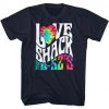 American Classics The B52s Love Shack Tie Dye Navy Adult T-shirt T-shirts