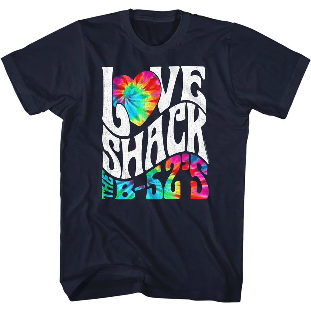 American Classics The B52s Love Shack Tie Dye Navy Adult T-shirt T-shirts 3 American Classics The B52s Love Shack Tie Dye Navy Adult T-shirt T-shirts