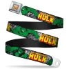 Buckle-Down The Incredible Hulk Action Poses Full Color Seatbelt Belt