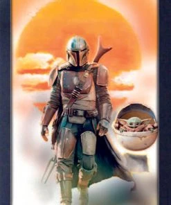 Pyramid America The Mandalorian Mando & Yoda 11x17 Framed Print Disney