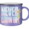 Silver Buffalo Disney Tinkerbell Never Grow Up 20oz Ceramic Camper Mug 1 Silver Buffalo Disney Tinkerbell Never Grow Up 20oz Ceramic Camper Mug