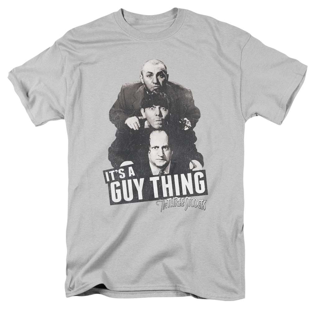 Trevco Movies Three Stooges Slapstick Comedic Group Icons It's A Guy Thing Adult T-Shirt 3 Trevco Movies Three Stooges Slapstick Comedic Group Icons It's A Guy Thing Adult T-Shirt