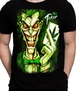 Get Down Art The Toker Joker With His 420 Marijuana Card Adult T Shirt