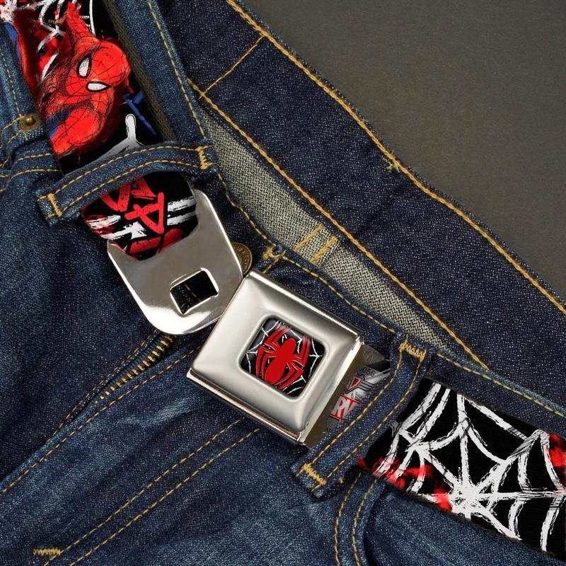 Buckle-Down Marvel Ultimate Spider-man Logo2 Spider Web Seatbelt Belt 4 Buckle-Down Marvel Ultimate Spider-man Logo2 Spider Web Seatbelt Belt