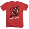Trevco T-shirts They Live Graphic Poster Adult Red T-Shirt 2 Trevco T-shirts They Live Graphic Poster Adult Red T-Shirt