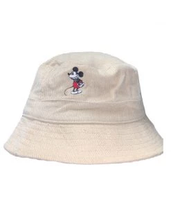 Danielle Nicole Disney Mickey Corduroy Beige Bucket Hat