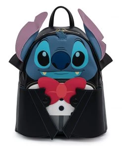 Loungefly Disney Lilo & Stitch: Vampire Stitch Bow-Tie Mini Backpack
